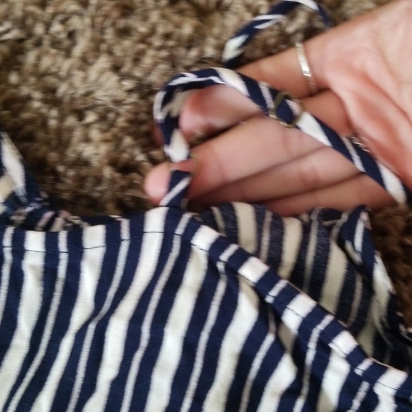 Navy Stripped Jumpsuit size M - Picture 6 of 7